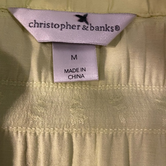 Christopher &  Banks Lime Green Jacket with roll up sleeves size Med - Picture 4 of 9